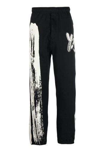 Y-3 logo-print track pants - Nero