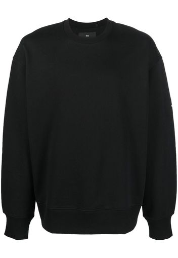 Y-3 logo print crew neck sweatshirt - Nero