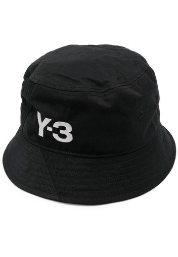 Y-3 embroidered-logo bucket hat - Nero