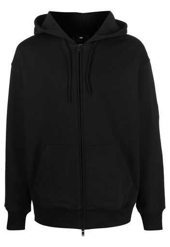 Y-3 front zip fastening hoodie - Nero