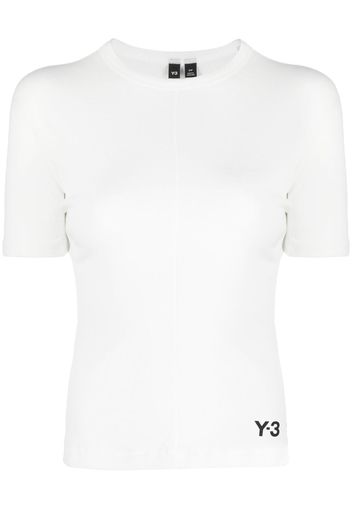 Y-3 short-sleeve organic-cotton top - Bianco