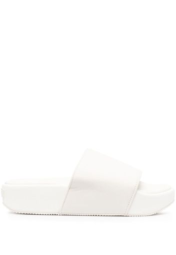 Y-3 logo-patch platform slides - Bianco