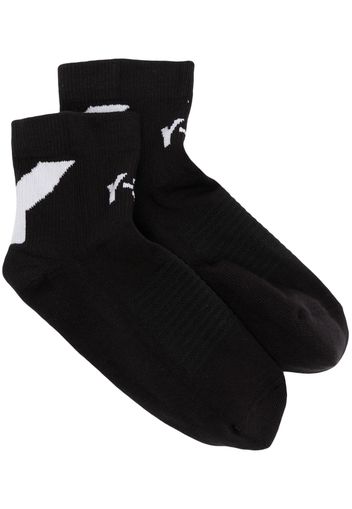 Y-3 intarsia-knit logo socks - Nero