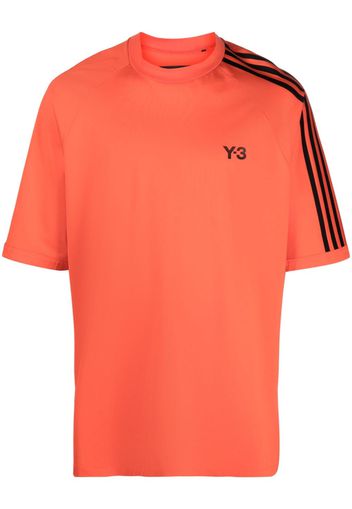 Y-3 3-stripe print T-shirt - Arancione