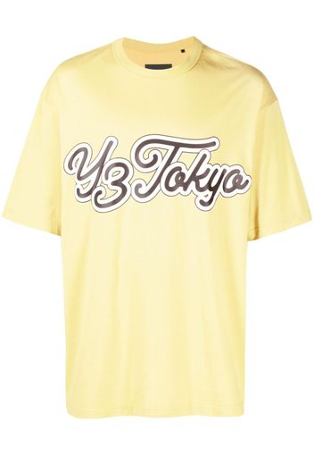 Y-3 logo-print cotton T-shirt - Giallo