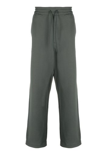 Y-3 logo-patch organic cotton track pants - Verde