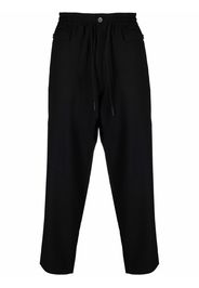 Y-3 straight-leg wool-blend trousers - Nero