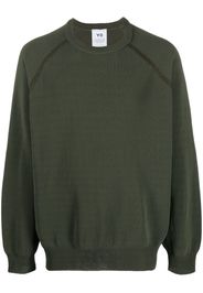 Y-3 crew-neck long-sleeve jumper - Verde