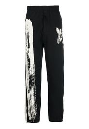 Y-3 logo-print track pants - Nero