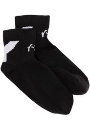 Y-3 intarsia-knit logo socks - Nero