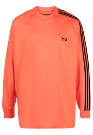 Y-3 reflective logo-print cotton sweatshirt - Arancione