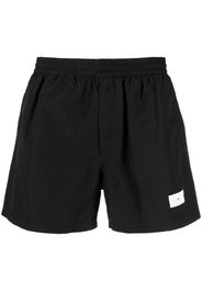 Y-3 logo-print elasticated-waist track shorts - Nero