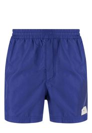 Y-3 logo-patch swim trunks - Blu