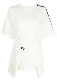 Y-3 logo-embellished wrap T-shirt - Bianco