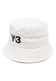 Y-3 logo-embroidered canvas bucket hat - Toni neutri