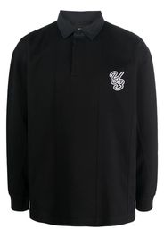 Y-3 logo-embroidered cotton shirt - Nero