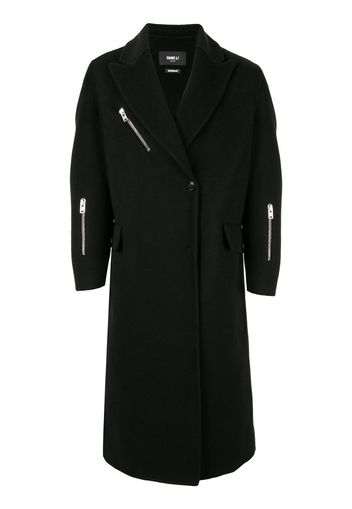 Cappotto monopetto con zip