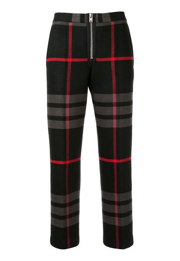 Pantaloni tartan crop