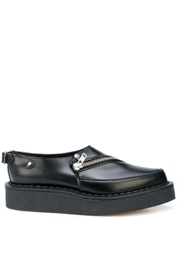 diagonal zip monk shoes