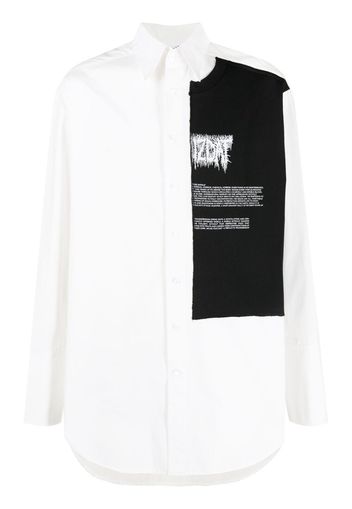 Yang Li Camicia con pannelli a contrasto - Bianco