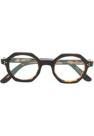 YELLOW PLUS tortoiseshell geometric-frame glasses - Nero