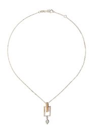 Collana con pendente in oro bianco 18kt e diamanti