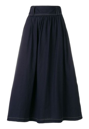 flared midi skirt