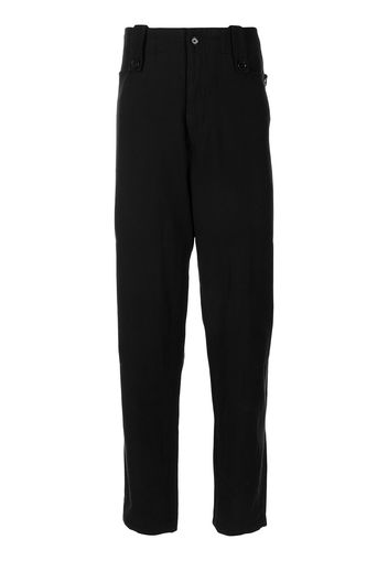 Yohji Yamamoto Pre-Owned Pantaloni dritti a vita alta - Nero