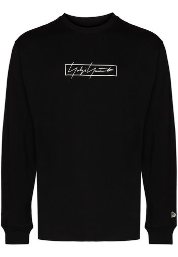 Yohji Yamamoto YY NEW ERA CHST TXT LS TEE BLK - Nero