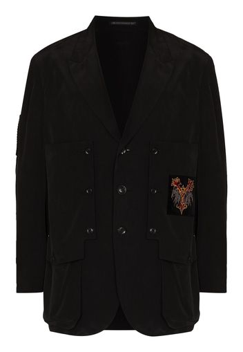 Yohji Yamamoto YY SLV PTCH CHST EMBR BLZR JKT BLK - Nero