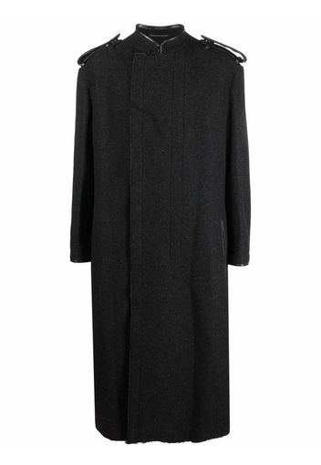 Yohji Yamamoto shoulder tabs detail coat - Nero