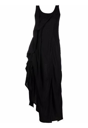 Yohji Yamamoto ruffle-trim detail dress - Nero