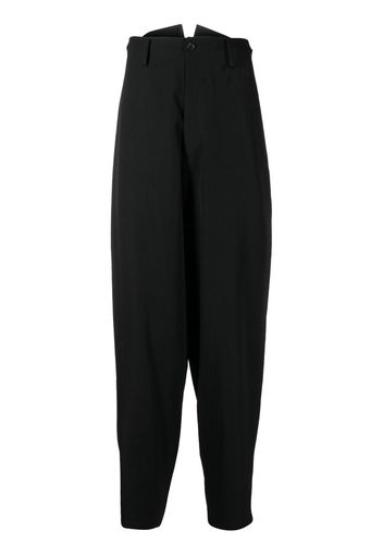 Yohji Yamamoto Pantaloni a vita alta - Nero