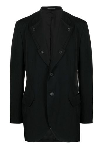 Yohji Yamamoto Blazer avvitato monopetto - Nero