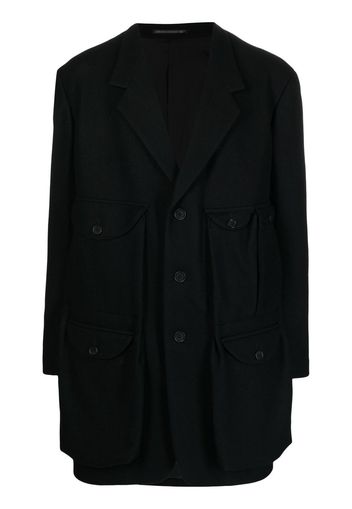 Yohji Yamamoto Cappotto avvitato monopetto - Nero