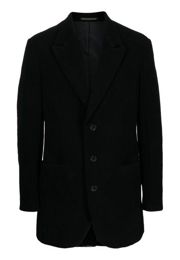 Yohji Yamamoto single-breasted wool blazer - Nero