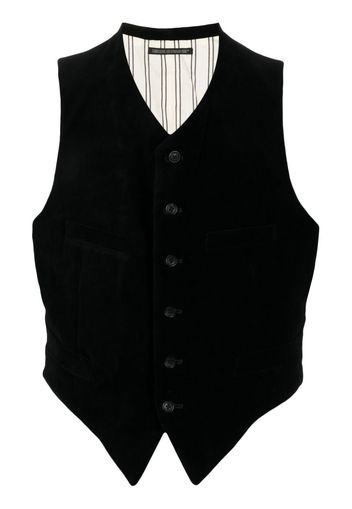 Yohji Yamamoto Gilet con bottoni - Nero