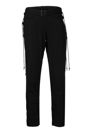 Yohji Yamamoto Pantaloni skinny con cintura - Nero