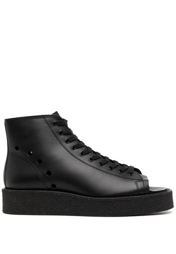 Yohji Yamamoto toe cut hi-top trainers - Nero