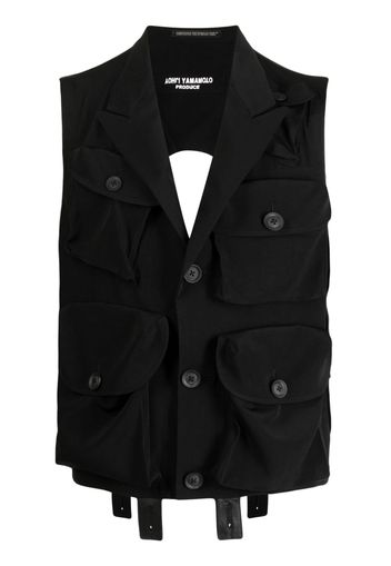 Yohji Yamamoto Gilet smanicato - Nero