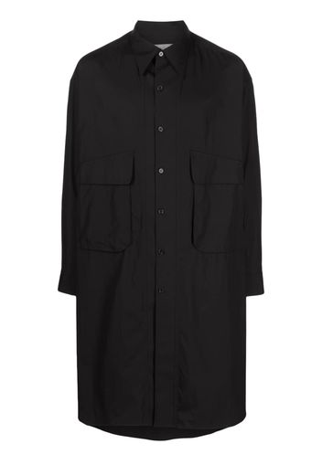 Yohji Yamamoto long-line high-low shirt - Nero