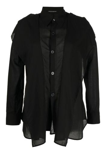 Yohji Yamamoto Camicia asimmetrica - Nero