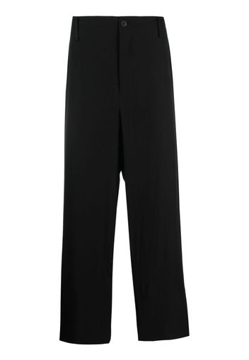 Yohji Yamamoto Pantaloni con cavallo basso affusolati - Nero