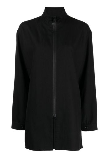 Yohji Yamamoto Giacca con zip a collo alto - Nero