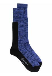 Yohji Yamamoto logo ankle socks - Blu