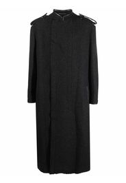 Yohji Yamamoto shoulder tabs detail coat - Nero