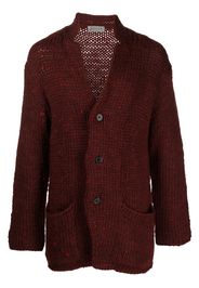 Yohji Yamamoto buttoned-up wool cardigan - Rosso