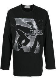 Yohji Yamamoto T-shirt con stampa grafica - Nero