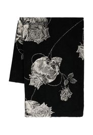 Yohji Yamamoto contrasting floral-print scarf - Nero