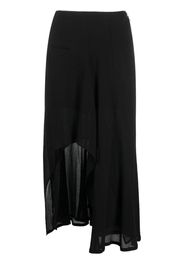 Yohji Yamamoto asymmetric midi skirt - Nero